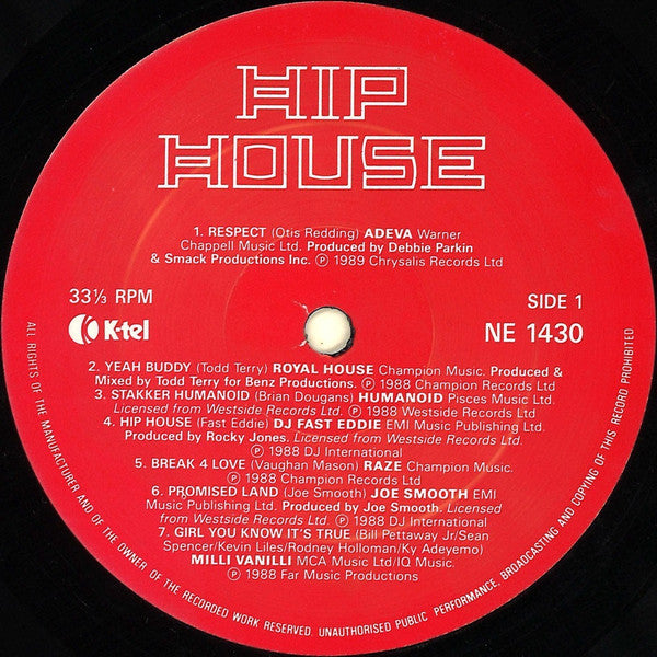 Various – Hip House - The Deepest Beats In Town LP vinyl record, image 3 of 4