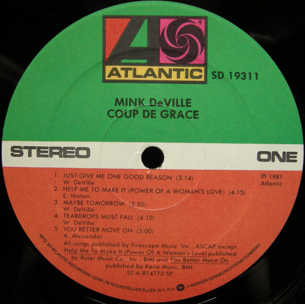 Mink DeVille – Coup De Grâce LP vinyl record, image 3 of 6