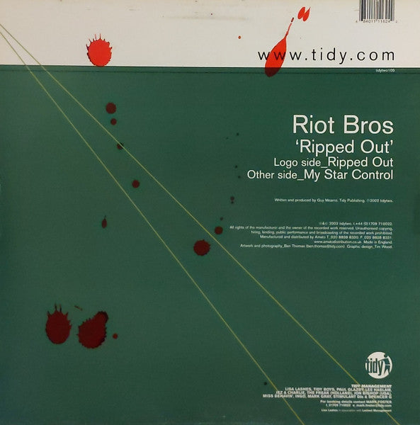 The Riot Brothers – Ripped Out / My Star Control 12" vinyl record, image 2 of 4