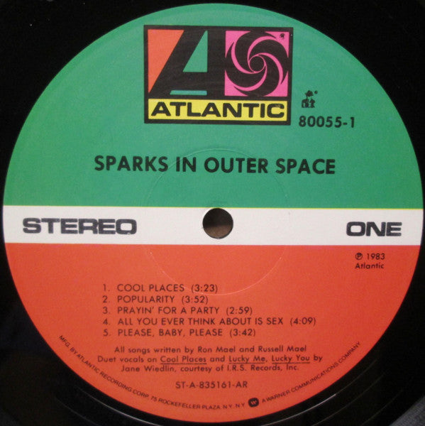 Sparks – In Outer Space LP vinyl record, image 3 of 4