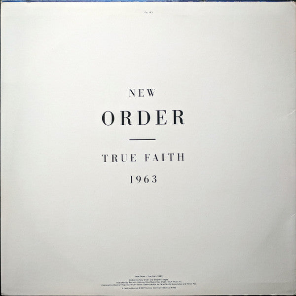 New Order – True Faith / 1963 12" vinyl record, image 2 of 4