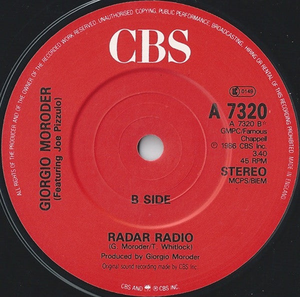 Berlin – Take My Breath Away (Love Theme From "Top Gun") 7" vinyl record, image 4 of 4