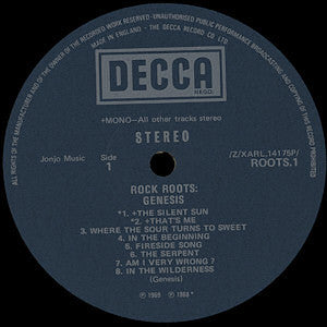 Genesis – Rock Roots LP vinyl record, image 3 of 7