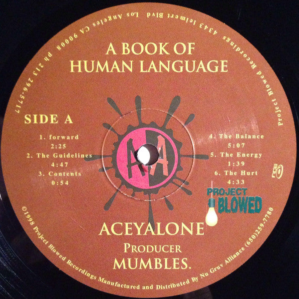 Aceyalone, Mumbles – A Book Of Human Language (2xLP) LP vinyl record, image 3 of 6
