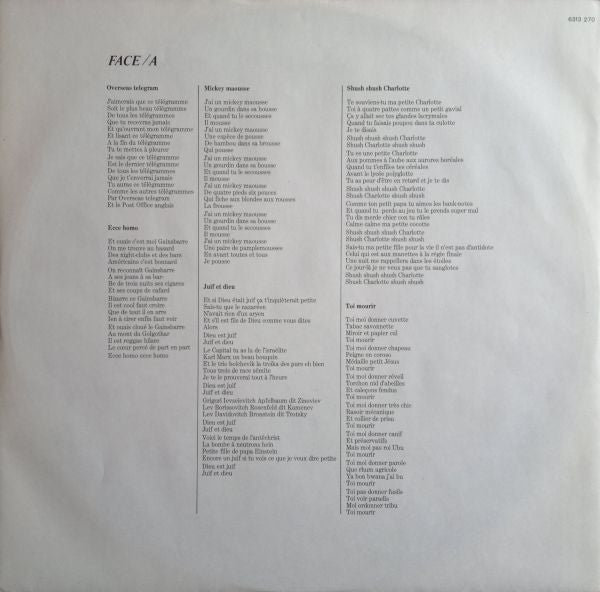 Serge Gainsbourg – Mauvaises Nouvelles Des Étoiles LP vinyl record, image 5 of 6