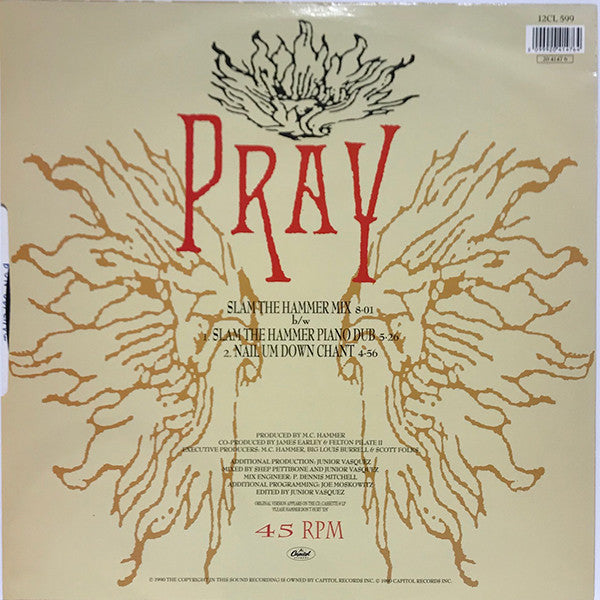 MC Hammer – Pray 12" vinyl record, image 2 of 4