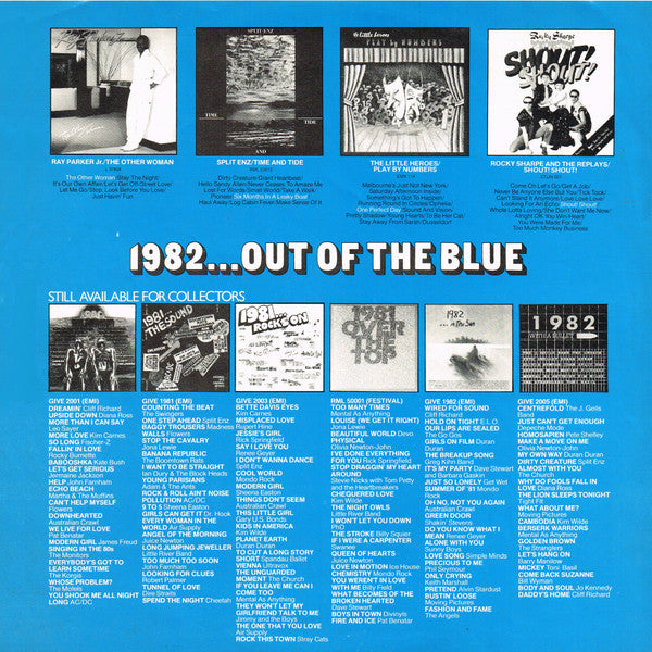 Various – 1982 Out Of The Blue LP vinyl record, image 6 of 6