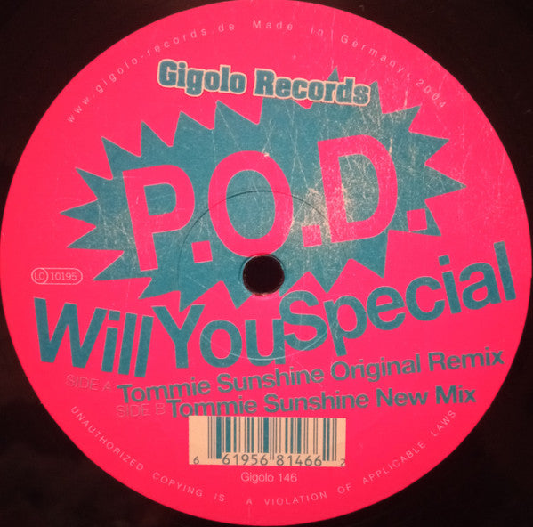 P.O.D. – Will You Special (Tommie Sunshine Remixes)