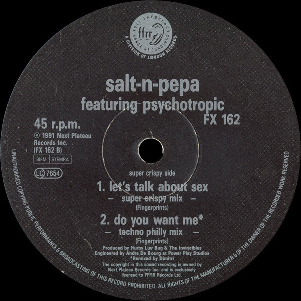 Salt 'N' Pepa – Let's Talk About Sex! 12" vinyl record, image 4 of 4