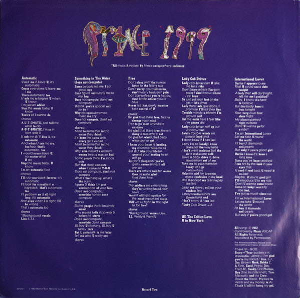 Prince – 1999 (2xLP) LP vinyl record, image 10 of 10