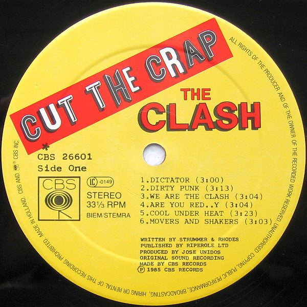 The Clash – Cut The Crap LP vinyl record, image 3 of 10