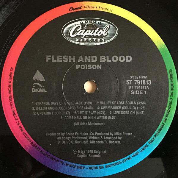 Poison – Flesh & Blood LP vinyl record, image 5 of 6