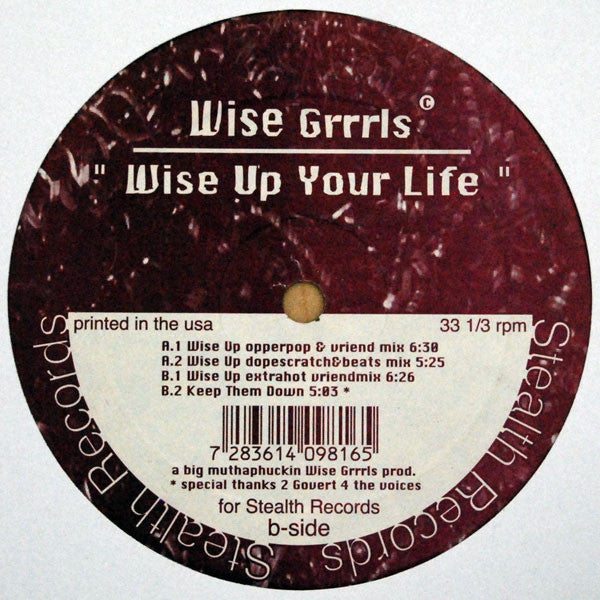 Wise Grrrls – Wise Up Your Life 12" vinyl record, image 2 of 2