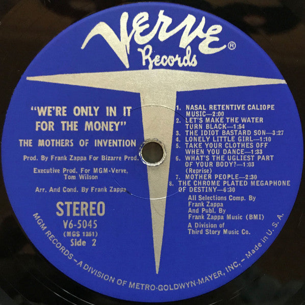 The Mothers – We're Only In It For The Money LP vinyl record, image 6 of 10