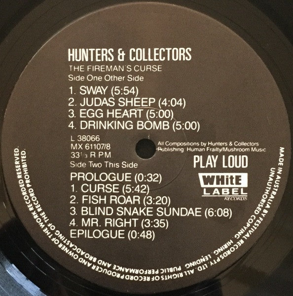 Hunters & Collectors – The Fireman's Curse LP vinyl record, image 4 of 5