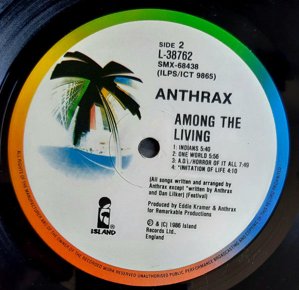 Anthrax – Among The Living LP vinyl record, image 4 of 6