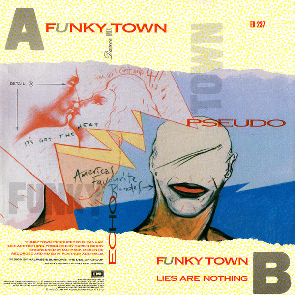 Pseudo Echo – Funky Town 12" vinyl record, image 2 of 4