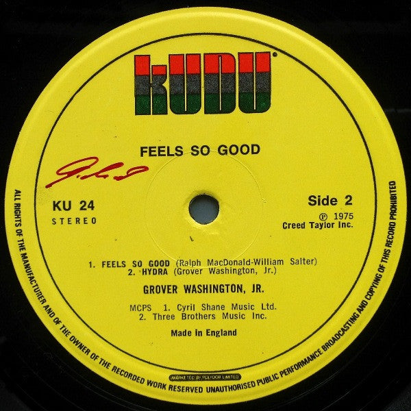 Grover Washington, Jr. – Feels So Good LP vinyl record, image 4 of 4