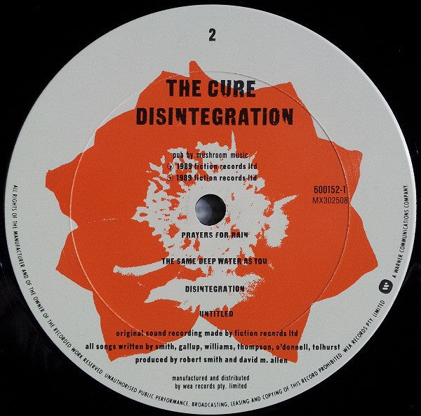 The Cure – Disintegration LP vinyl record, image 4 of 6