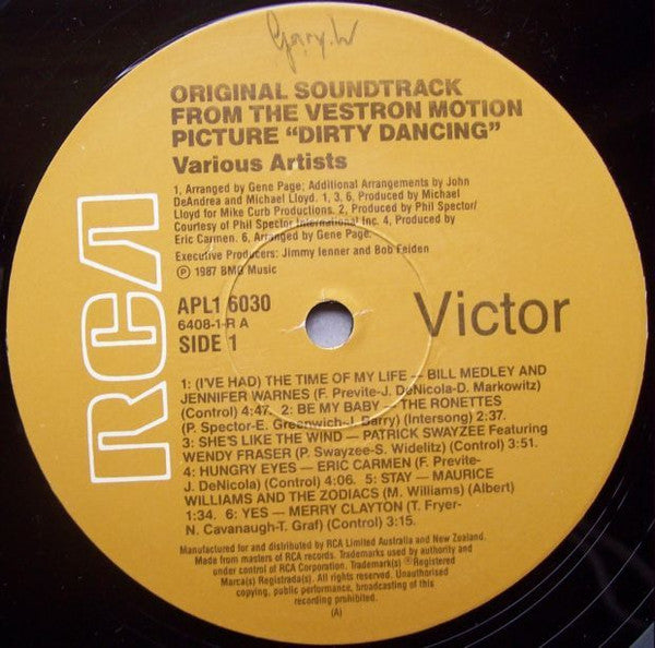 Various – Dirty Dancing (Original Soundtrack) LP vinyl record, image 4 of 5
