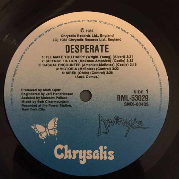 Divinyls – Desperate LP vinyl record, image 3 of 4