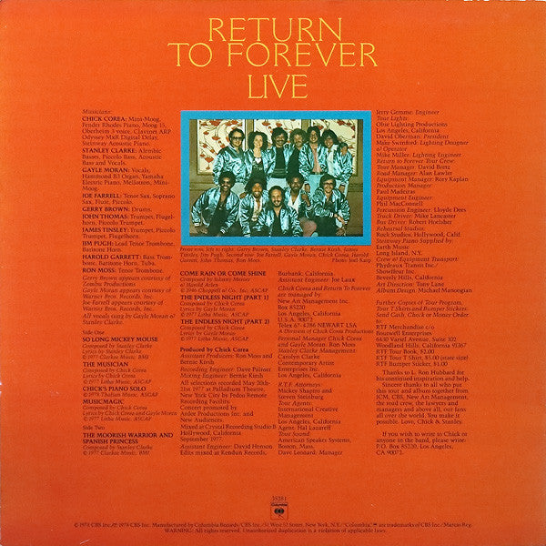 Return To Forever – Live LP vinyl record, image 2 of 4