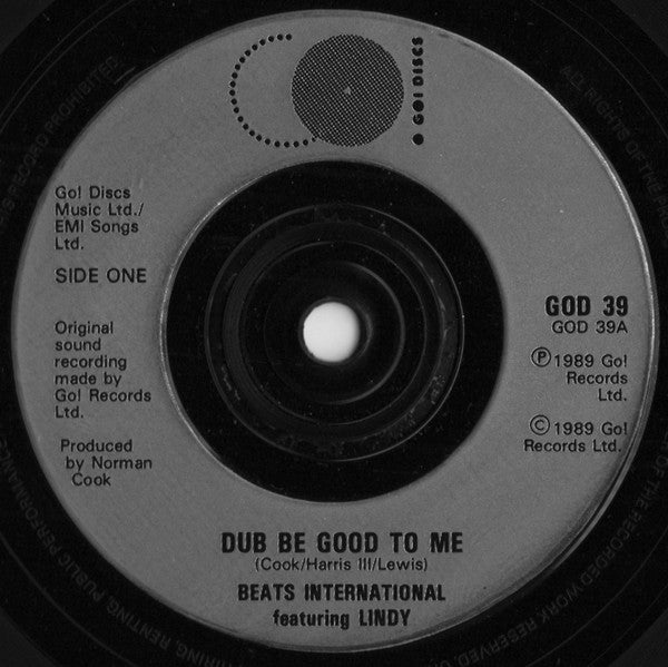 Beats International – Dub Be Good To Me 7" vinyl record, image 3 of 4
