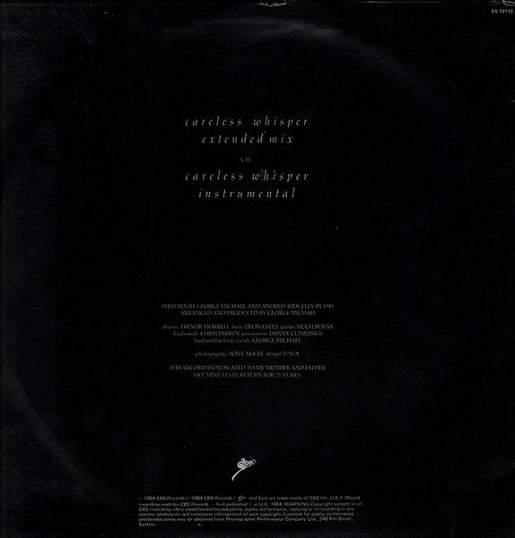 George Michael – Careless Whisper 12" vinyl record, image 2 of 4