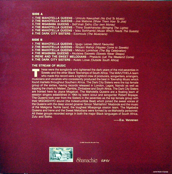 Various – Soweto Never Sleeps: Classic Female Zulu Jive LP vinyl record, image 2 of 4