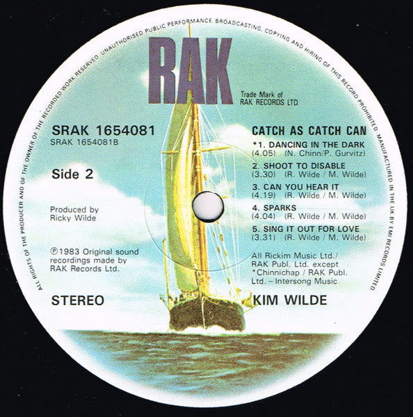 Kim Wilde – Catch As Catch Can LP vinyl record, image 8 of 8