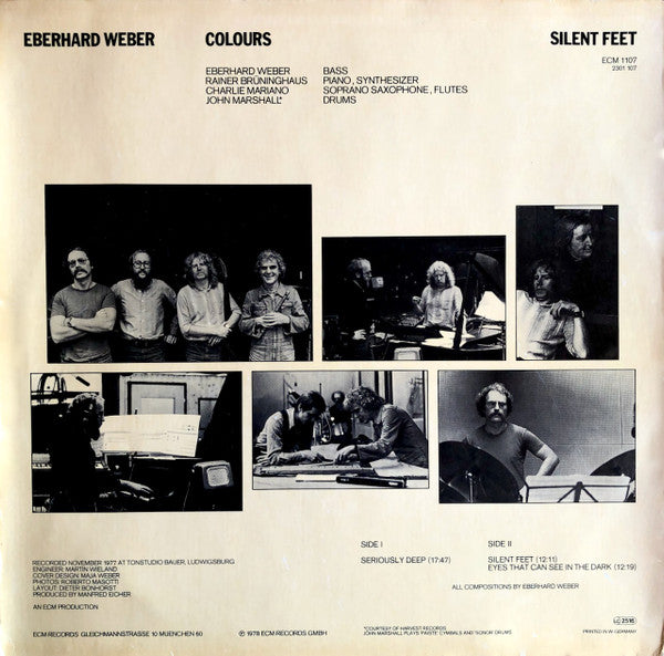 Eberhard Weber Colours – Silent Feet LP vinyl record, image 2 of 8