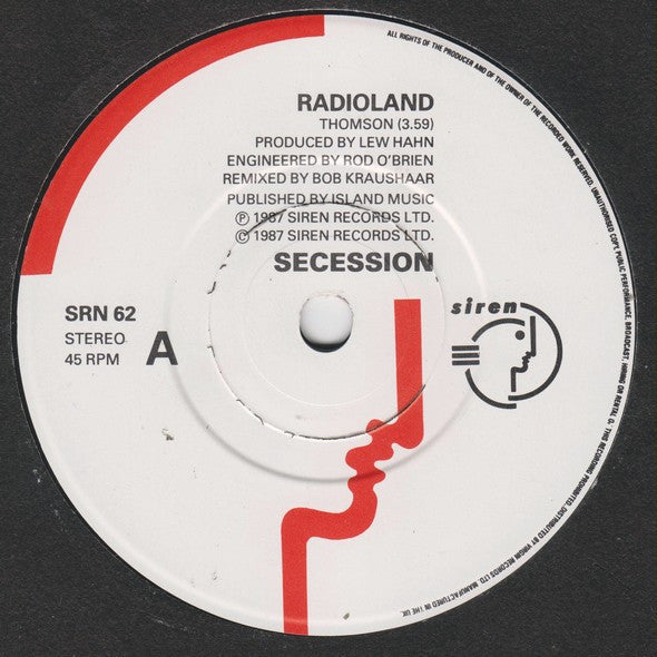 Secession – Radioland 7" vinyl record, image 2 of 3