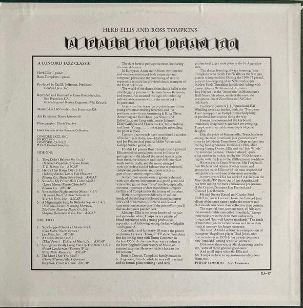 Herb Ellis, Ross Tompkins – A Pair To Draw To LP vinyl record, image 2 of 4