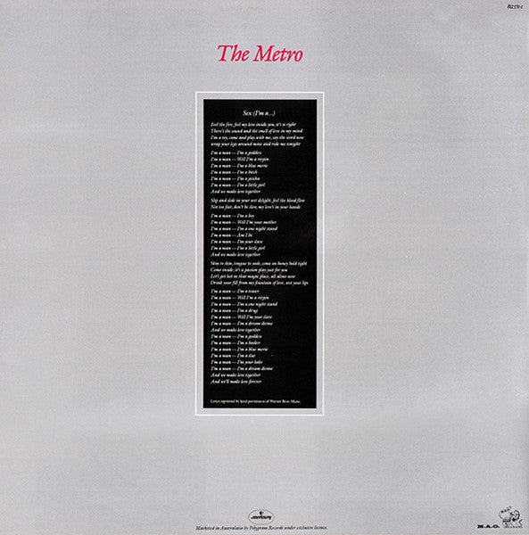 Berlin – Sex (I'm A...) 12" vinyl record, image 2 of 3