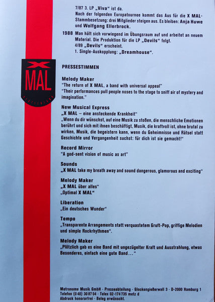 X Mal Deutschland – Devils LP vinyl record, image 10 of 10