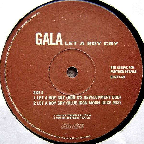 Gala – Let A Boy Cry 12" vinyl record, image 4 of 5