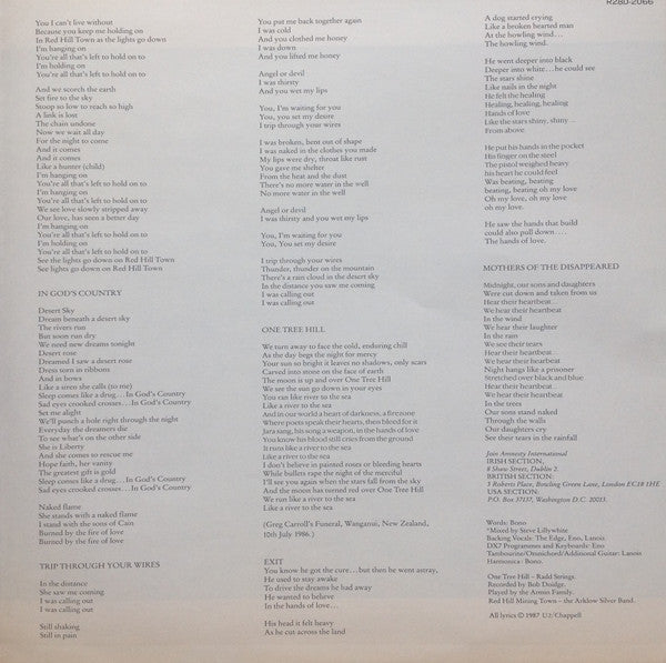 U2 – The Joshua Tree = ヨシュア・トゥリー LP vinyl record, image 8 of 10