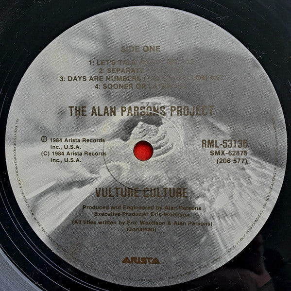The Alan Parsons Project – Vulture Culture LP vinyl record, image 5 of 6