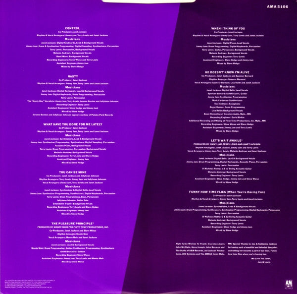 Janet Jackson – Control LP vinyl record, image 6 of 7