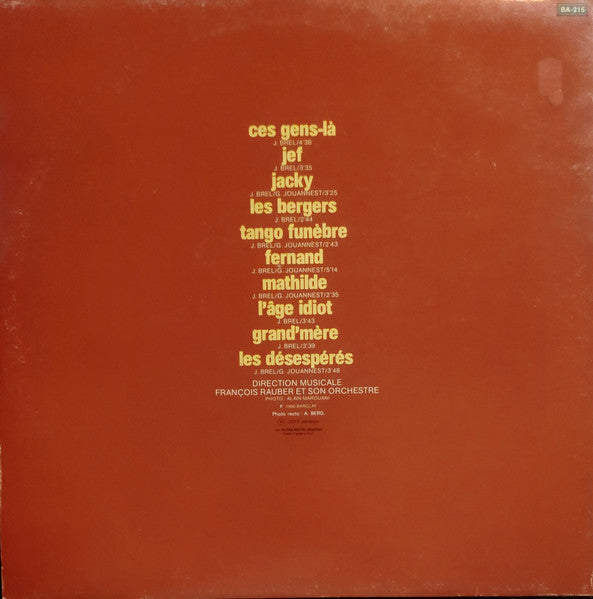 Jacques Brel – 7 - Ces Gens Là LP vinyl record, image 2 of 8