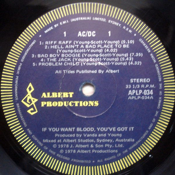 AC/DC – If You Want Blood You've Got It LP vinyl record, image 3 of 4