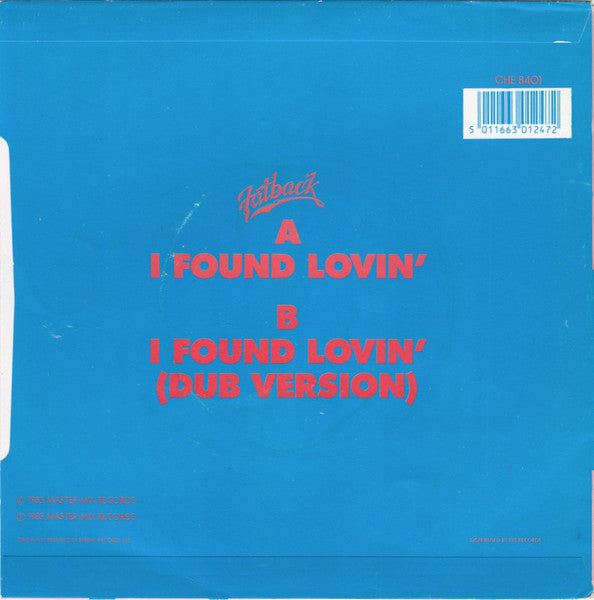 The Fatback Band – I Found Lovin' 7" vinyl record, image 2 of 4
