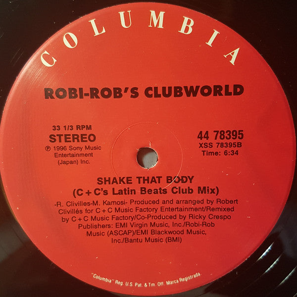 Robi Rob's Clubworld – Shake That Body (3x12") 12" vinyl record, image 8 of 8