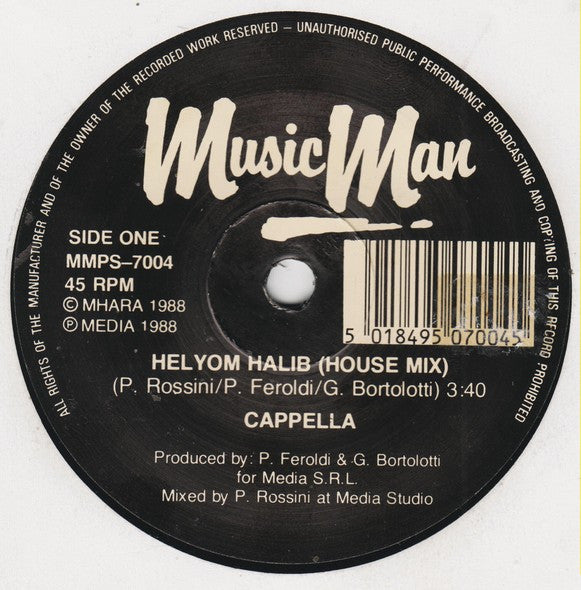 Cappella – Helyom Halib 7" vinyl record, image 1 of 4