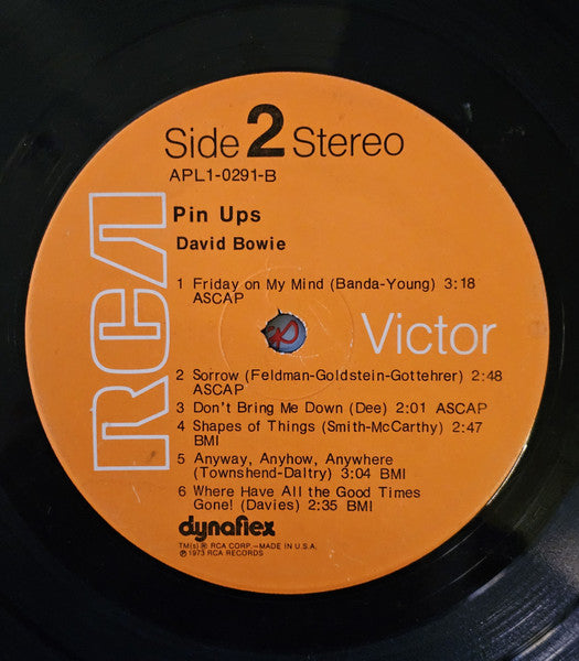 David Bowie – Pinups LP vinyl record, image 4 of 6