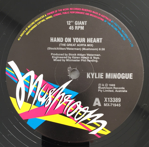 Kylie Minogue – Hand On Your Heart 12" vinyl record, image 3 of 5