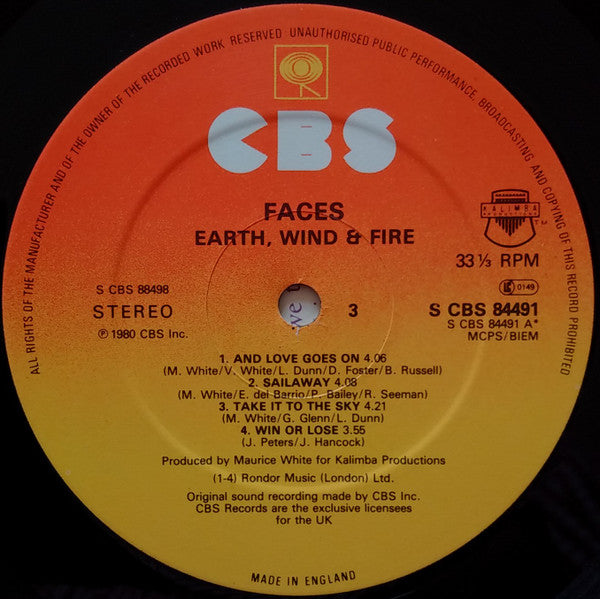Earth, Wind & Fire – Faces (2xLP) LP vinyl record, image 7 of 10