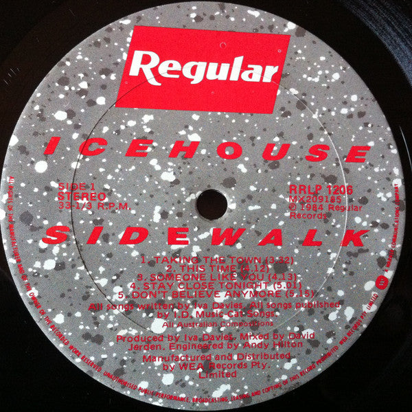 Icehouse – Sidewalk LP vinyl record, image 7 of 8