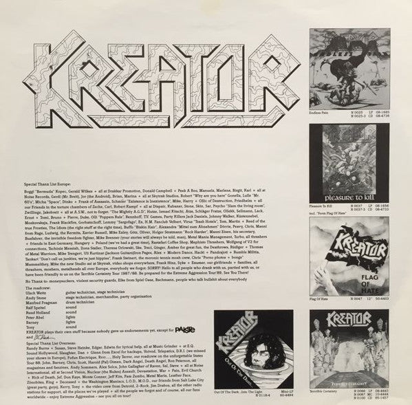 Kreator – Extreme Aggression LP vinyl record, image 5 of 10