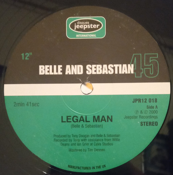 Belle & Sebastian, The Maisonettes – Legal Man 12" vinyl record, image 3 of 4